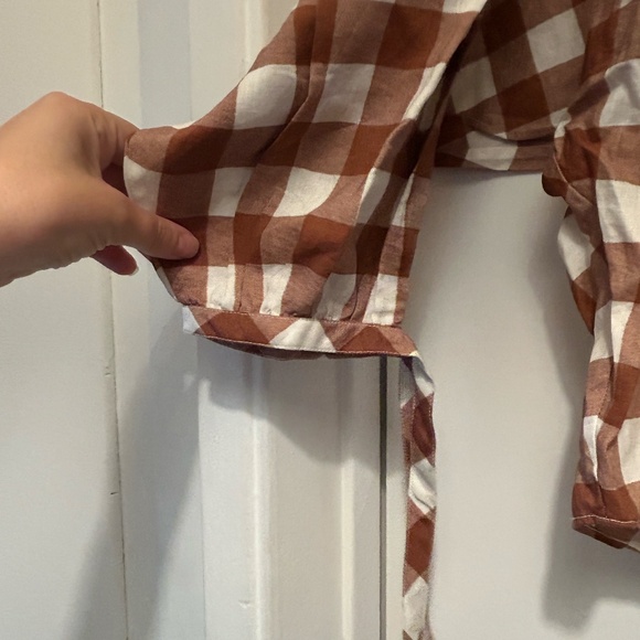 DOEN HEATHER TAYLOR OKEEFFE GINGHAM TOP - Picture 4 of 14